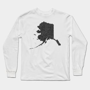 Alaska Map Design with Borders Long Sleeve T-Shirt